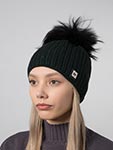 Шапка PIPOLAKI арт. 2824 MERRY (темно-оливковый)